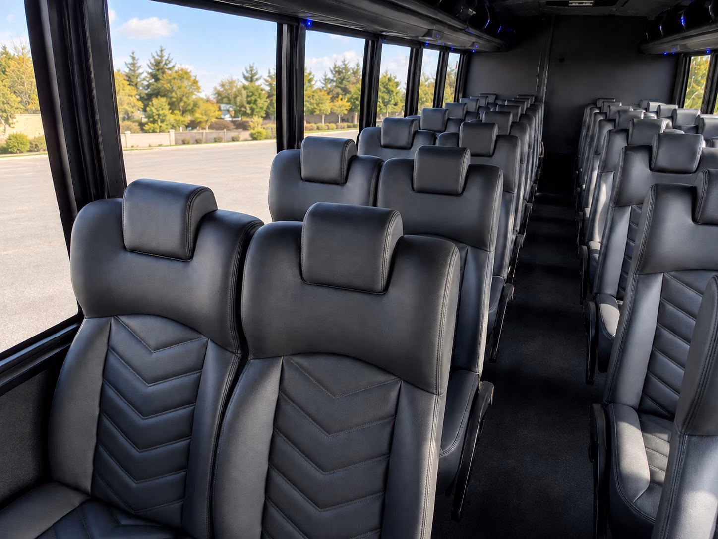 midland 18 passenger minibus interior