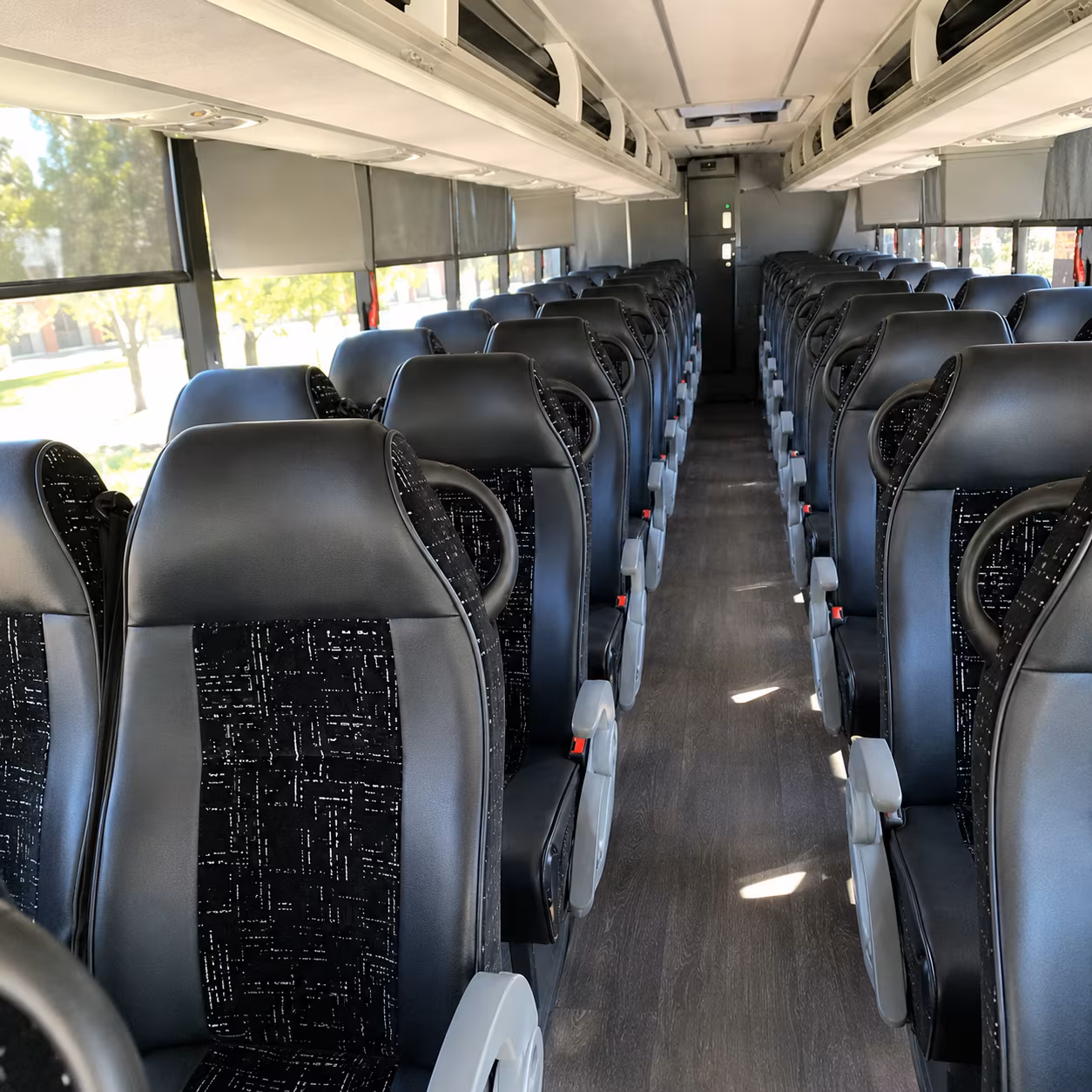 midland 56 passenger charter bus inside